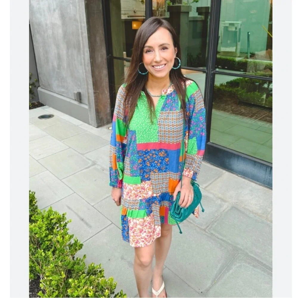 Fate All In Good Time Patchwork Dress - Picture 3 of 8